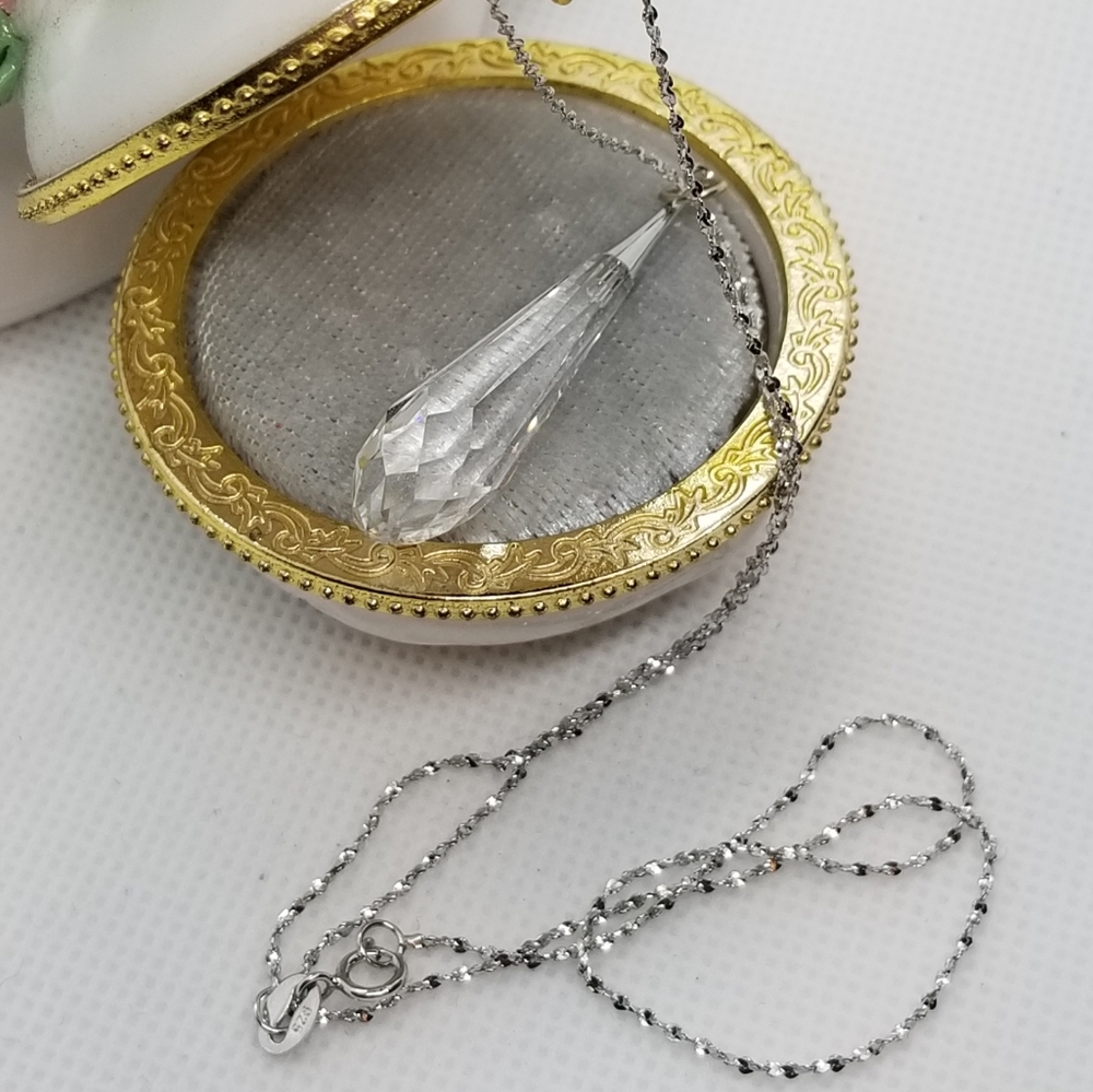 Crystal Water Drop Clear Necklace